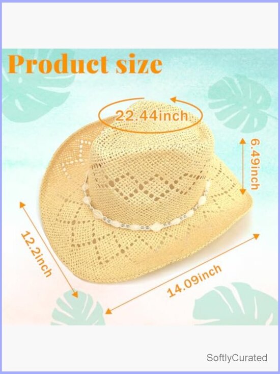 Handmade Straw Cowboy Hat with Three Bands main image 4